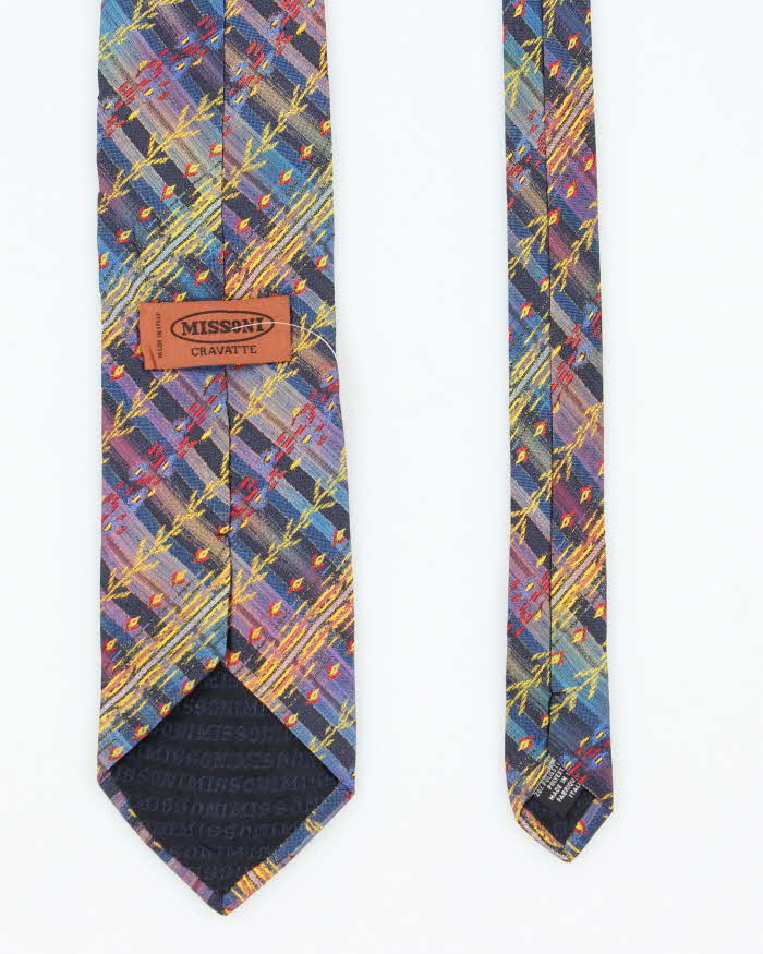 Vintage 90's Missioni Silk Patterned Tie