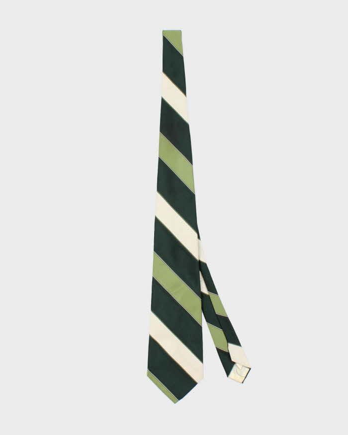 Vintage Christian Dior Striped Heavyweight Silk Tie