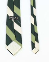 Vintage Christian Dior Striped Heavyweight Silk Tie