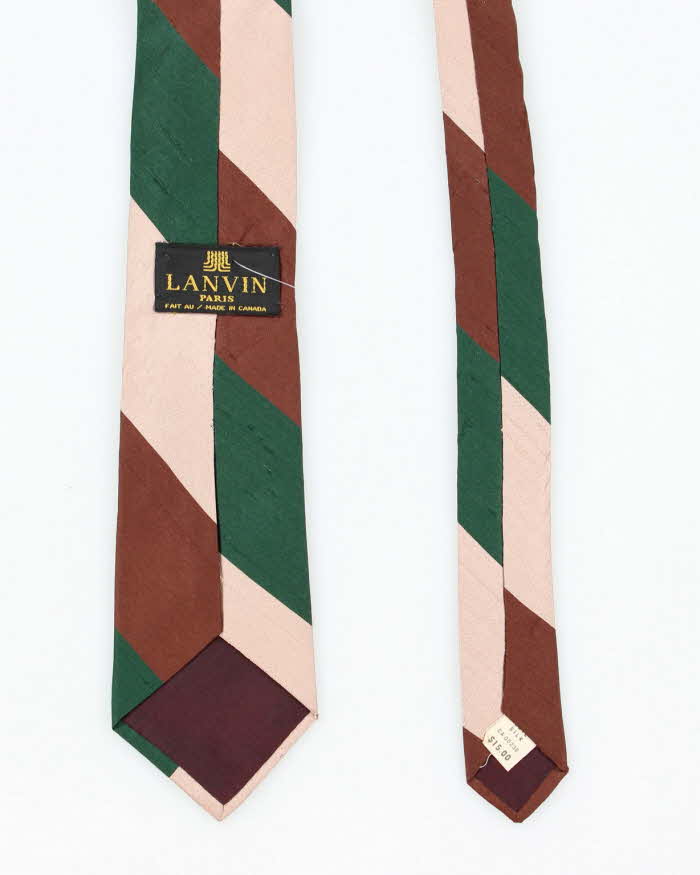 Vintage 90's Lanvin Silk Striped Tie
