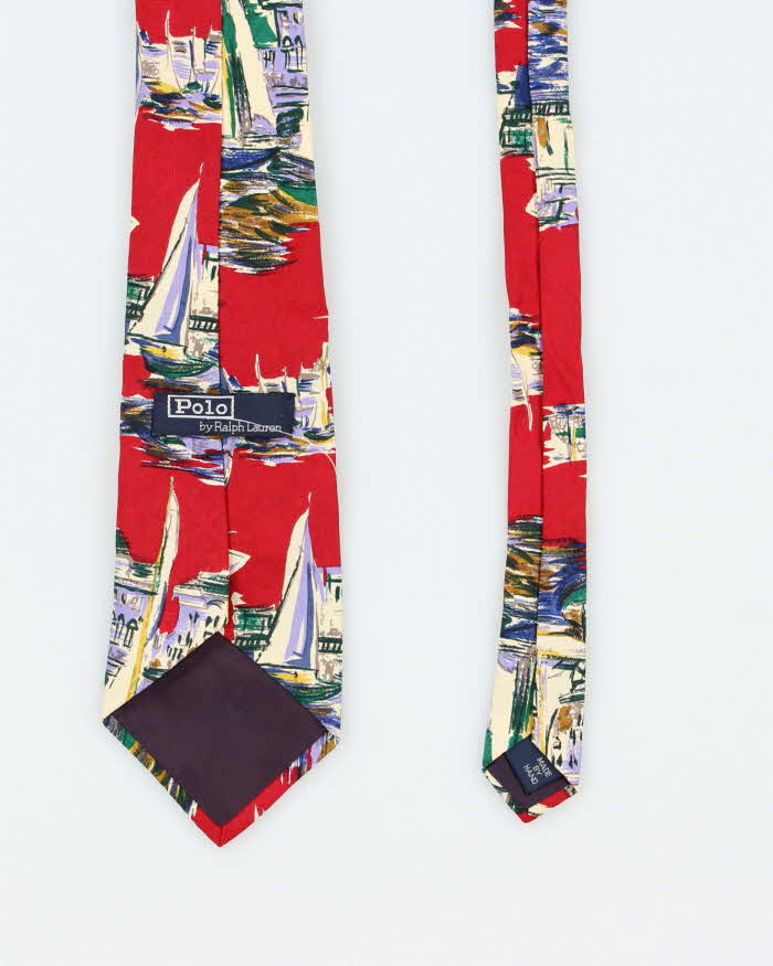 Vintage Ralph Lauren All Over Print Graphic Tie