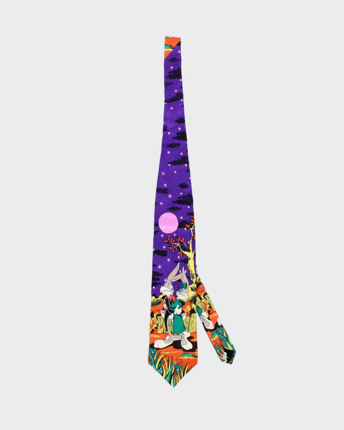 Vintage 90s Warner Brothers Bugs Bunny Silk Tie