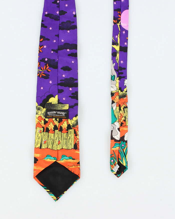 Vintage 90s Warner Brothers Bugs Bunny Silk Tie