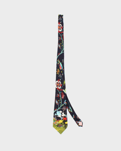 Vintage Disney Mickey Mouse Garden Silk Tie
