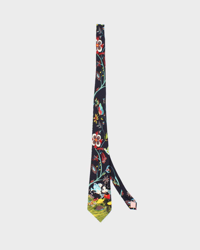 Vintage Disney Mickey Mouse Garden Silk Tie