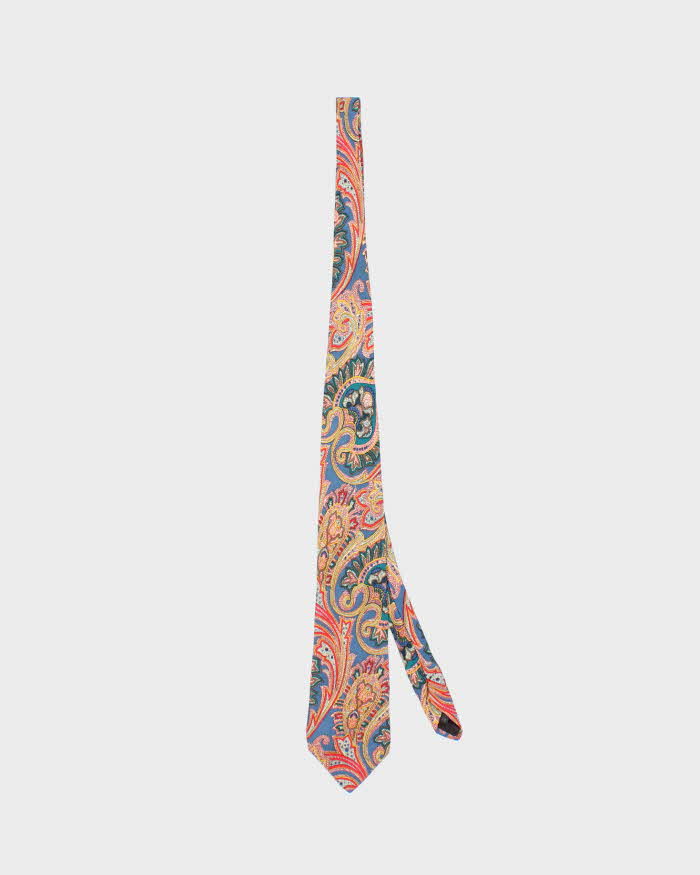 Vintage Yves Saint Laurent Paisley Pattern Silk Tie