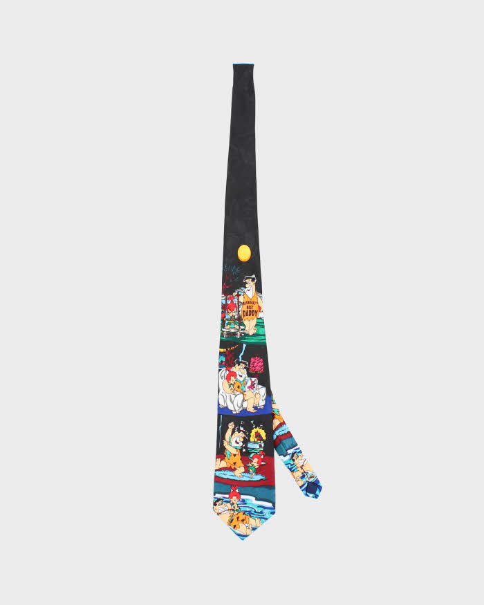 Vintage Flintstones Bedrocks Best Daddy Tie