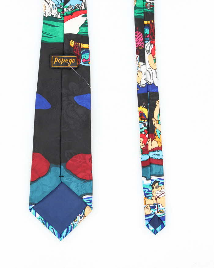Vintage Flintstones Bedrocks Best Daddy Tie