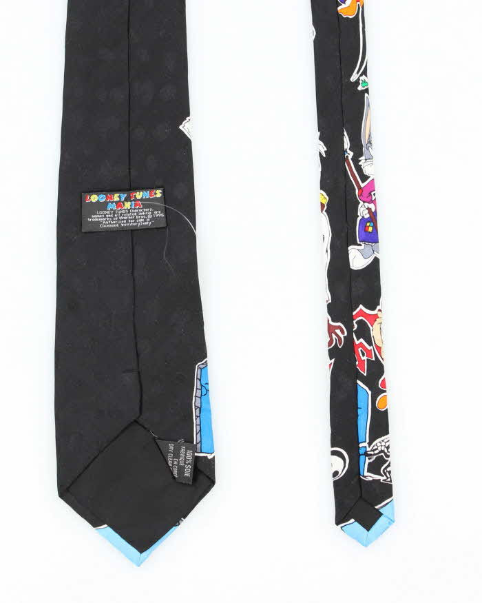 Vintage 90s Looney Tunes Halloween Silk Tie