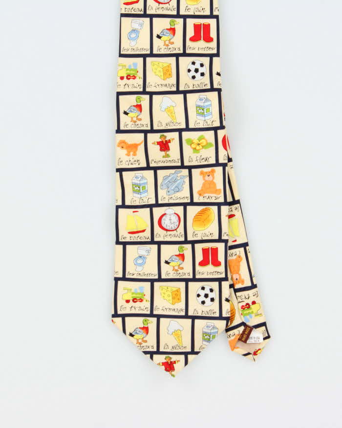 Vintage Museum Artefacts Silk Tie