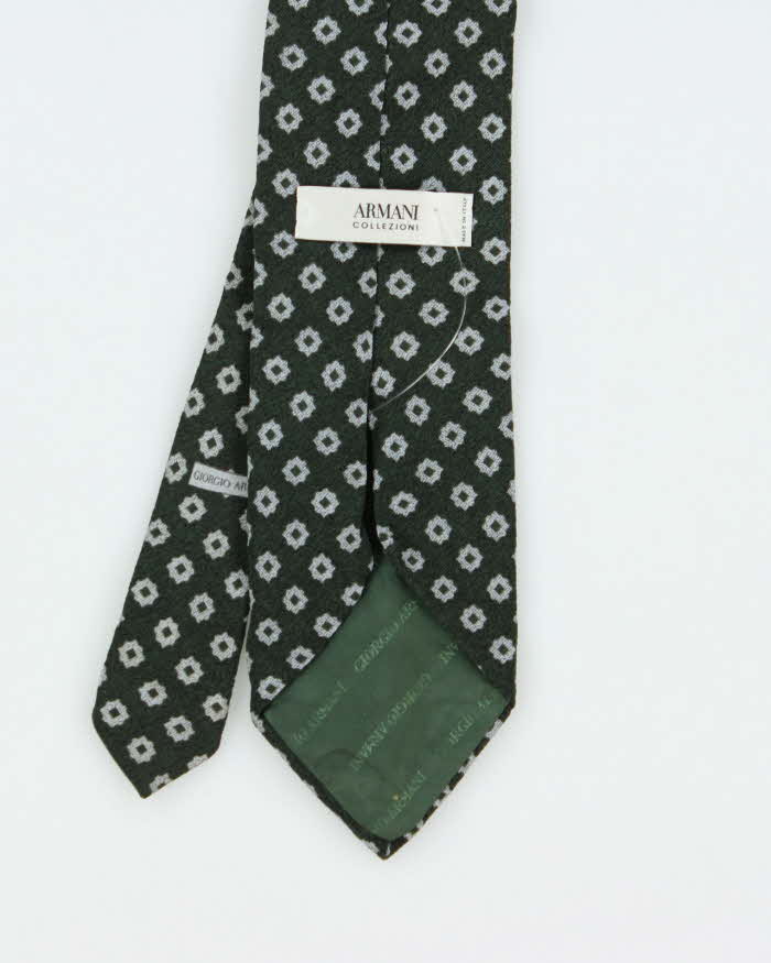 Vintage Armani Collezioni Geometric Pattern Silk Tie