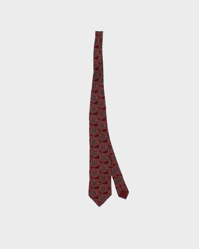 Vintage Giorgio Armani Cravette Floral Silk Tie