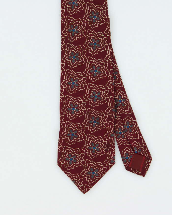 Vintage Giorgio Armani Cravette Floral Silk Tie