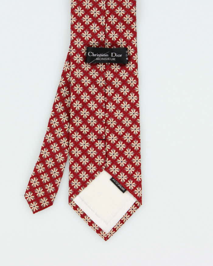 Vintage Christian Dior Floral Silk Tie