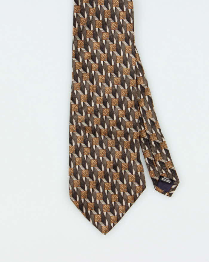 Vintage Christian Dior Geometric Pattern Silk Tie