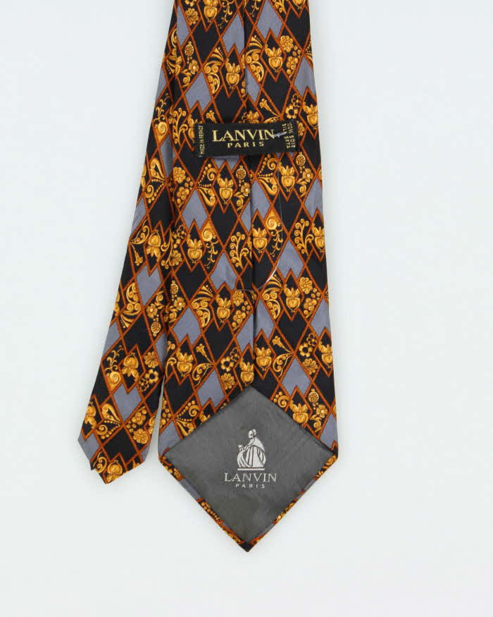 Vintage Lanvin Pattern Silk Tie