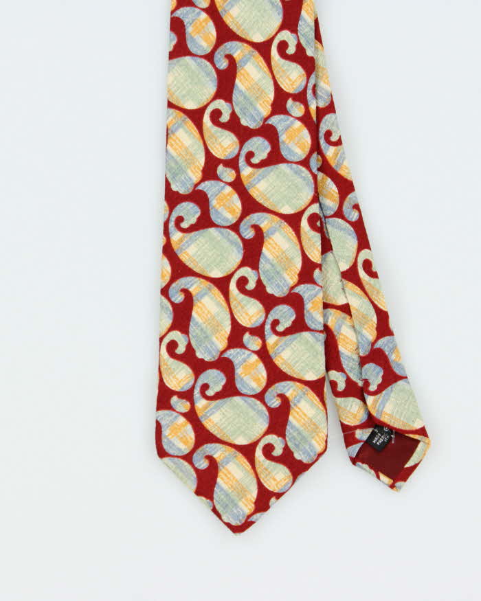 Vintage 80s Kenzo Paisley Pattern Silk Tie