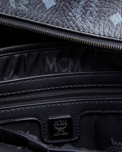 Unisex MCM Black Studded Back Pack