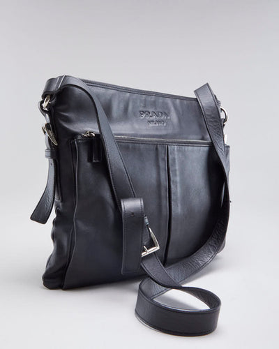 Mens Leather Prada Cross Body Bag