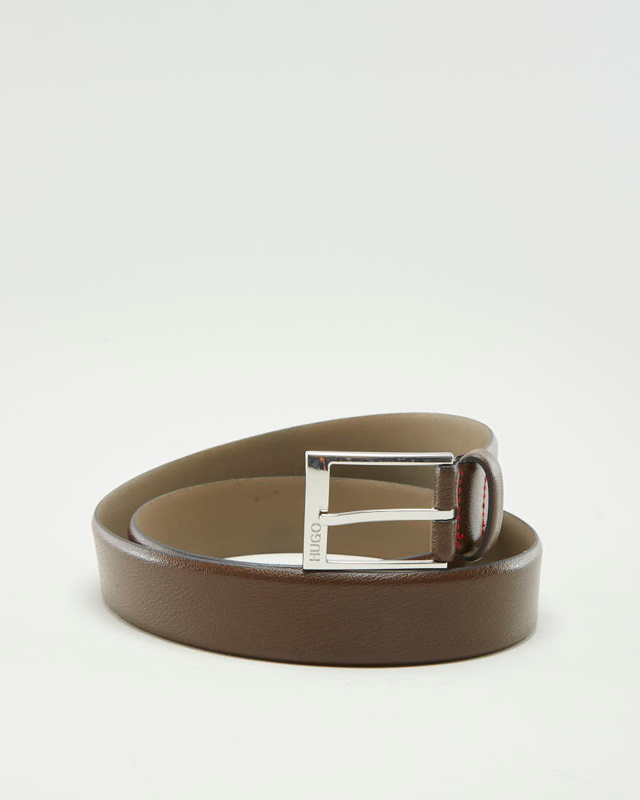 Hugo Boss Brown Leather Belt - W36