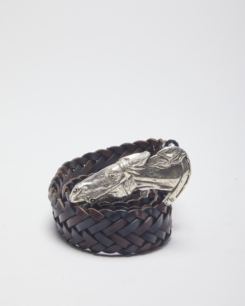 Vintage Brighton Leather Braided Western Belt - One Size