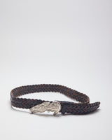 Vintage Brighton Leather Braided Western Belt - One Size