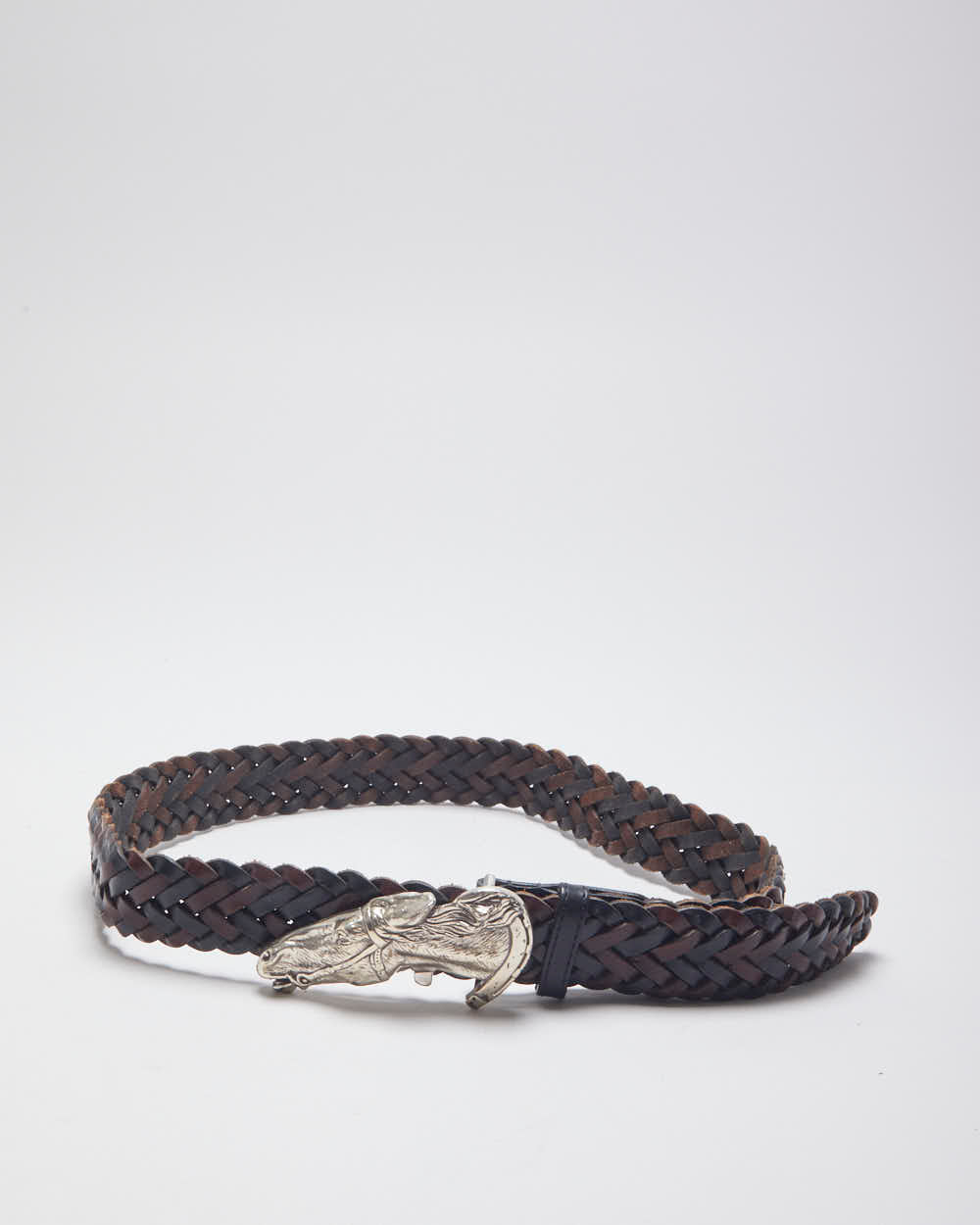 Vintage Brighton Leather Braided Western Belt - One Size