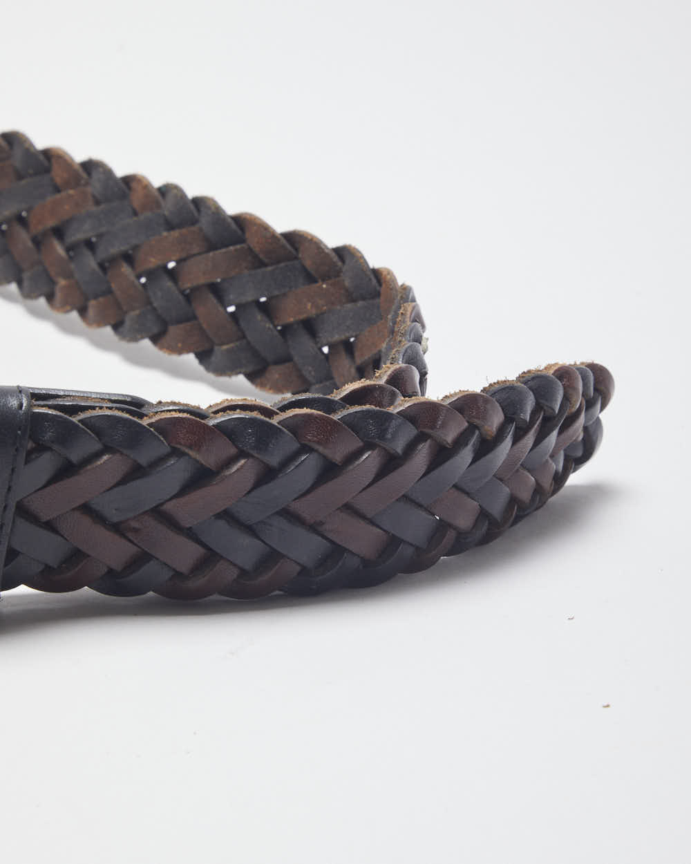 Vintage Brighton Leather Braided Western Belt - One Size