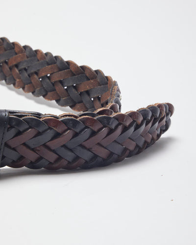 Vintage Brighton Leather Braided Western Belt - One Size