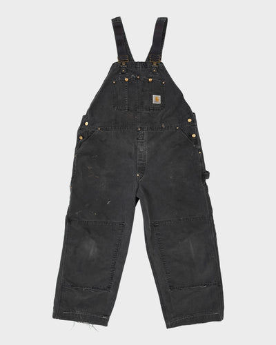 00s Y2K Carhartt Faded Black Dungarees - W46 L26