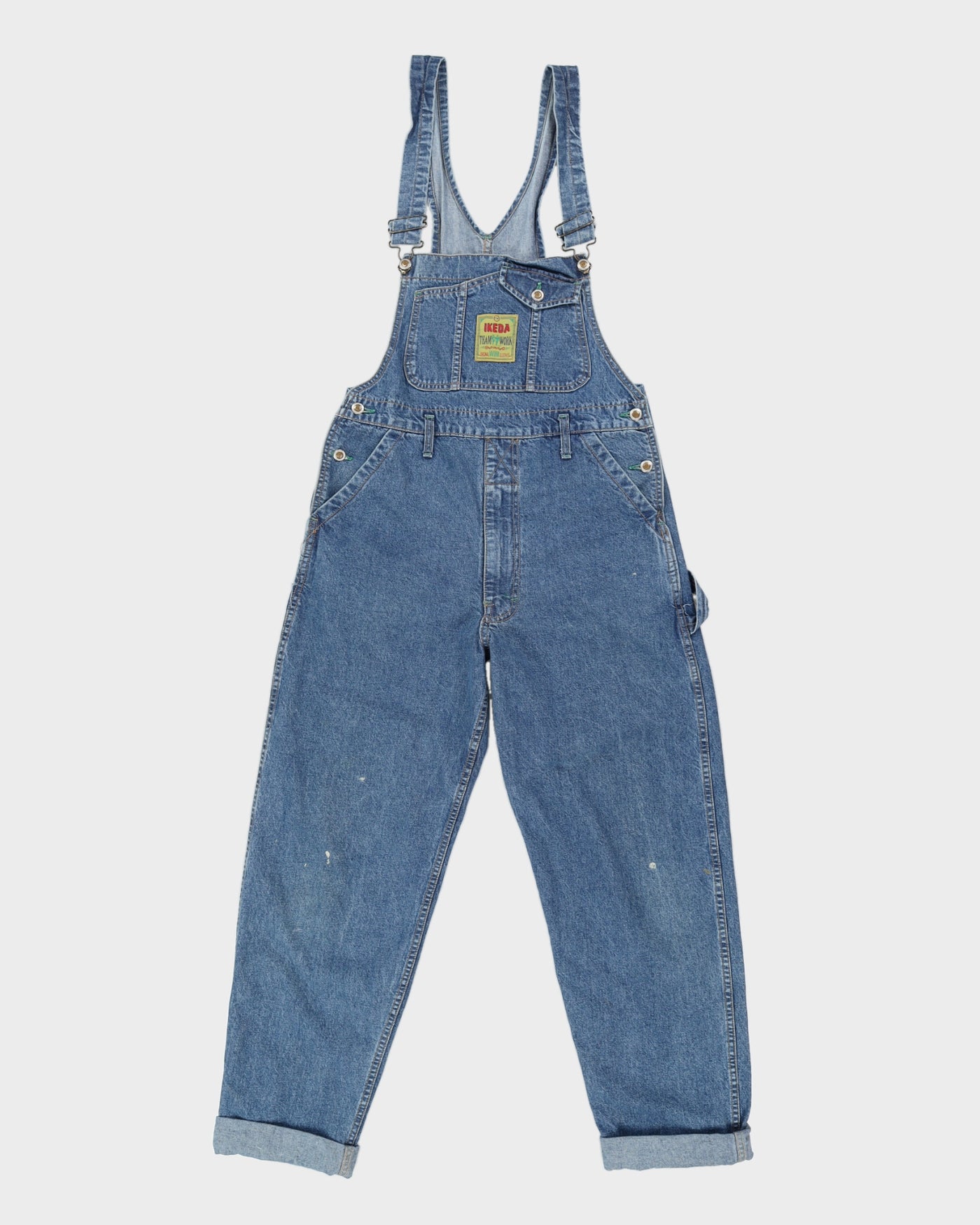 Vintage 90s Ikeda Blue Dungarees - W38 L32