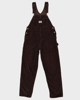Vintage 90s Ikeda Brown Corduroy Dungarees - W44 L34