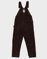Vintage 90s Ikeda Brown Corduroy Dungarees - W44 L34