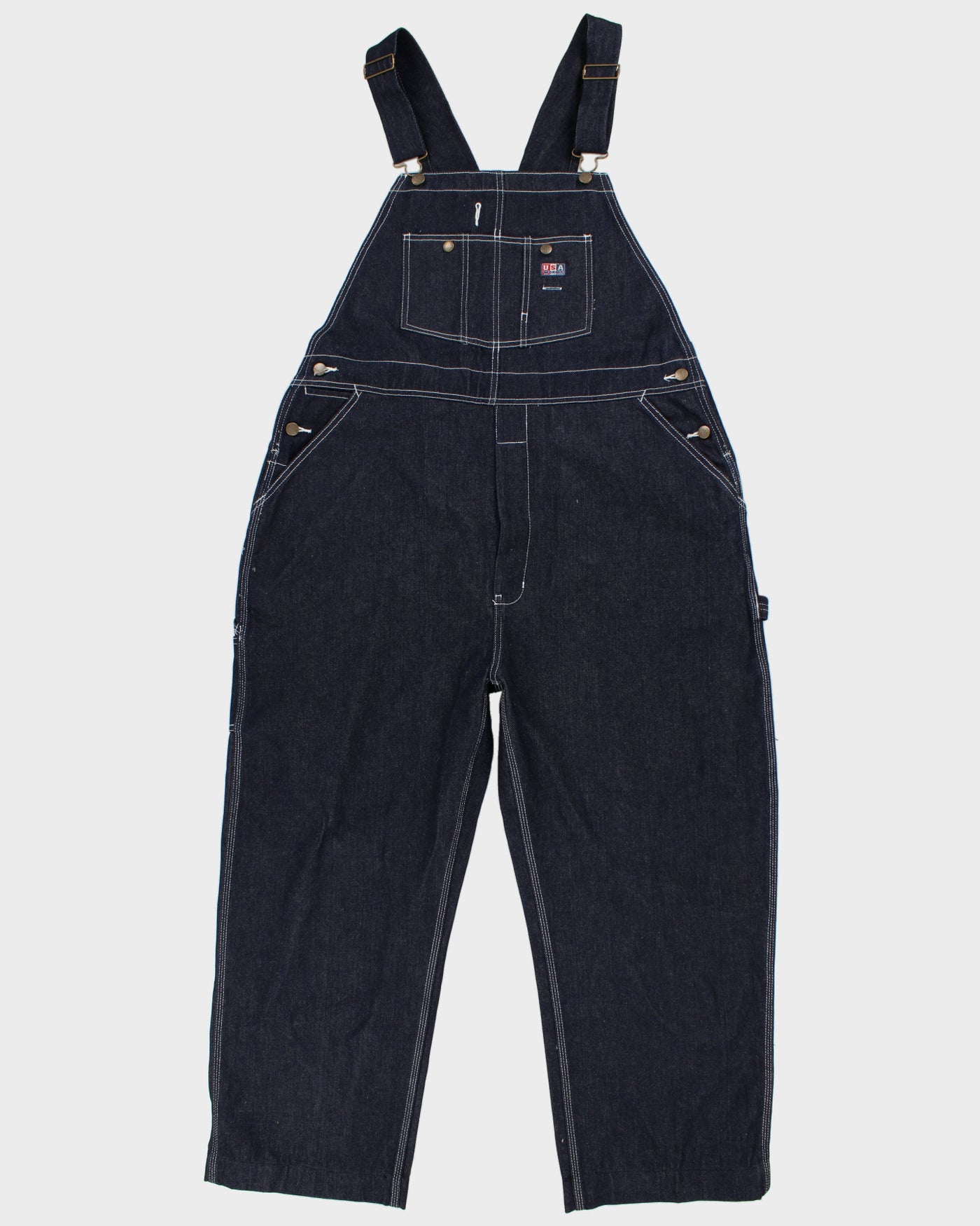 Vintage 00s USA Works Dark Wash Denim Dungarees - 2XL