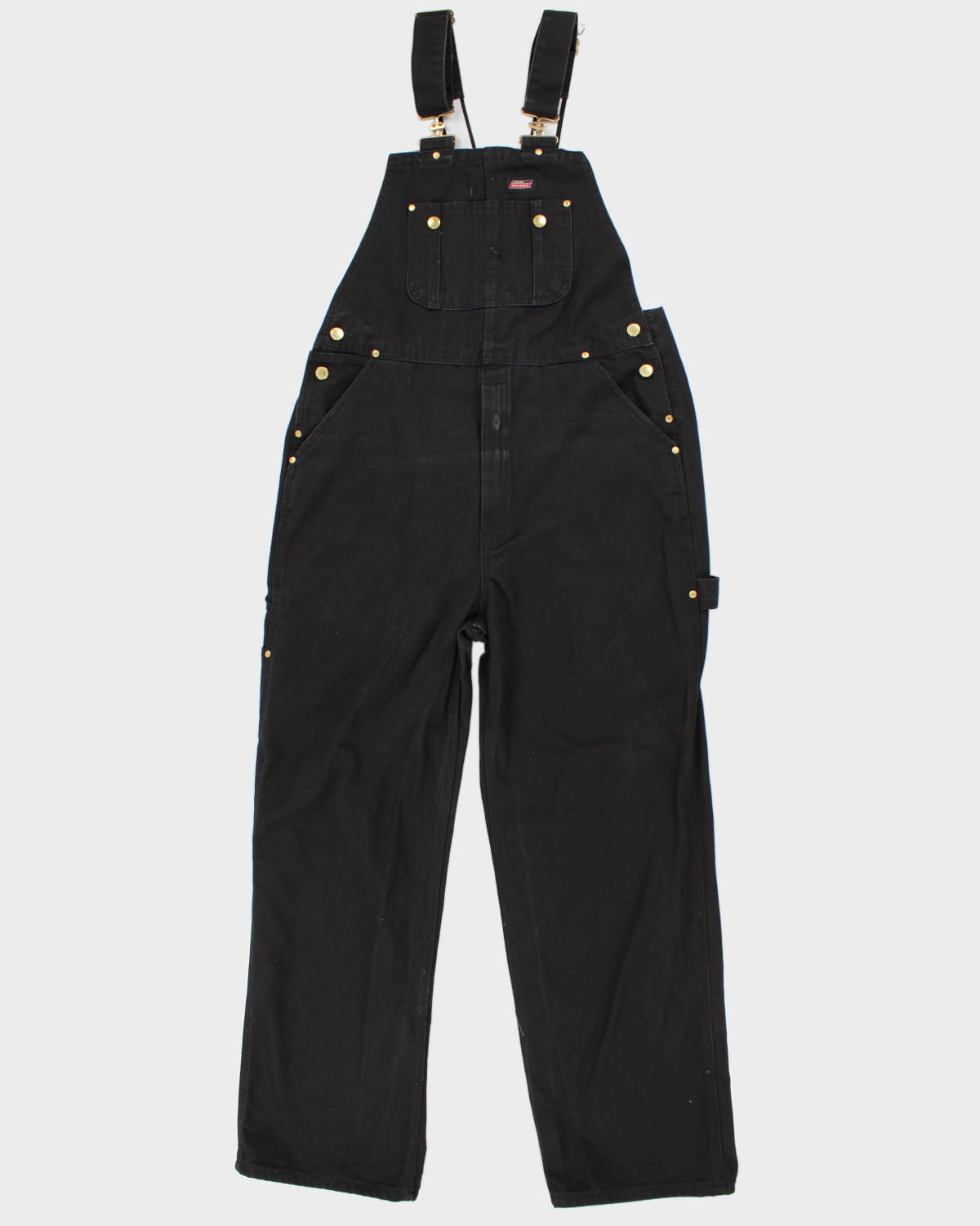 All Black Dickies Dungarees - L