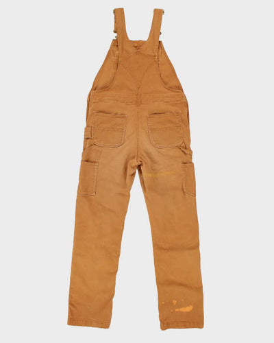 Mens Beige Carhartt Long Work Dungarees - S