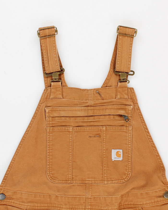 Mens Beige Carhartt Long Work Dungarees - S