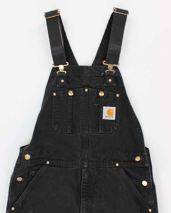 Vintage Men's Black Carharrt utiliaty Dungaress - 34 x 32