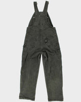 00s Carhartt Green Double Knee Workwear Dungarees - W36 L32