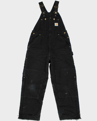 Carhartt Black Workwear Padded Lined Dungarees - W32 L30