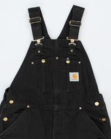 Carhartt Black Workwear Padded Lined Dungarees - W32 L30