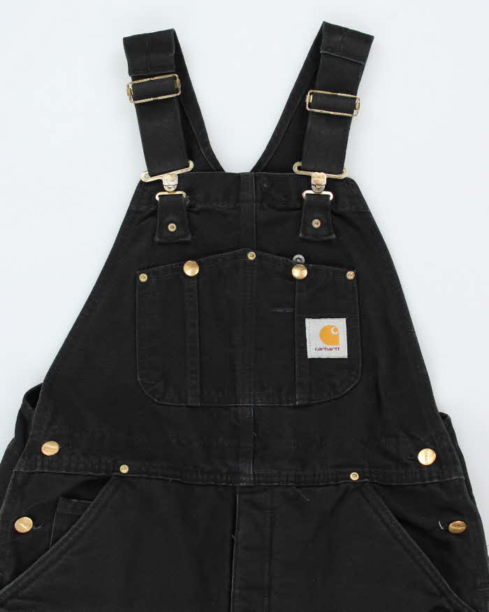 Carhartt Black Workwear Padded Lined Dungarees - W32 L30