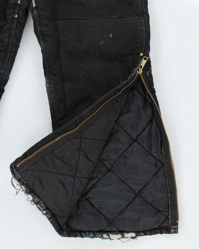Carhartt Black Workwear Padded Lined Dungarees - W32 L30