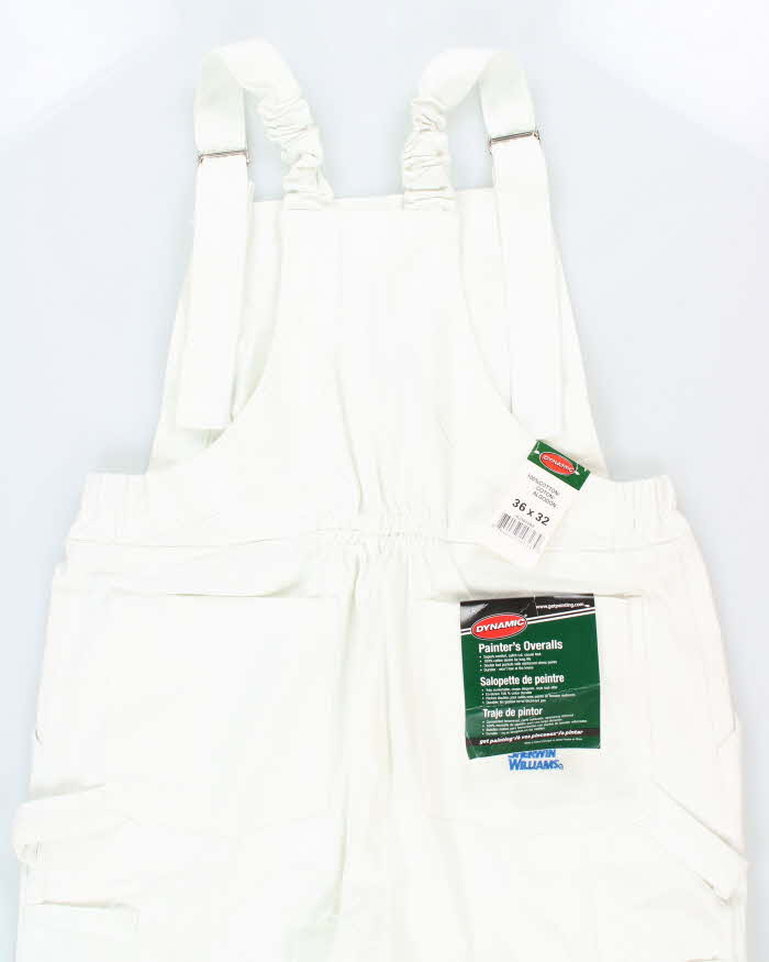 Deadstock Painters White Overalls Dunagrees - W36 L32