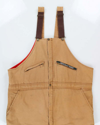 Vintage Key Padded Workwear Dungarees - W48 L34