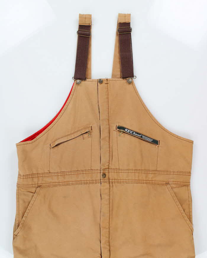Vintage Key Padded Workwear Dungarees - W48 L34