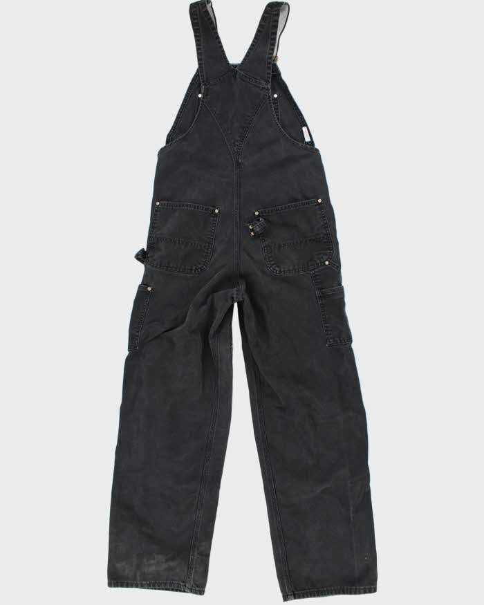 Carhartt Distressed Black Dungarees - W32 L32