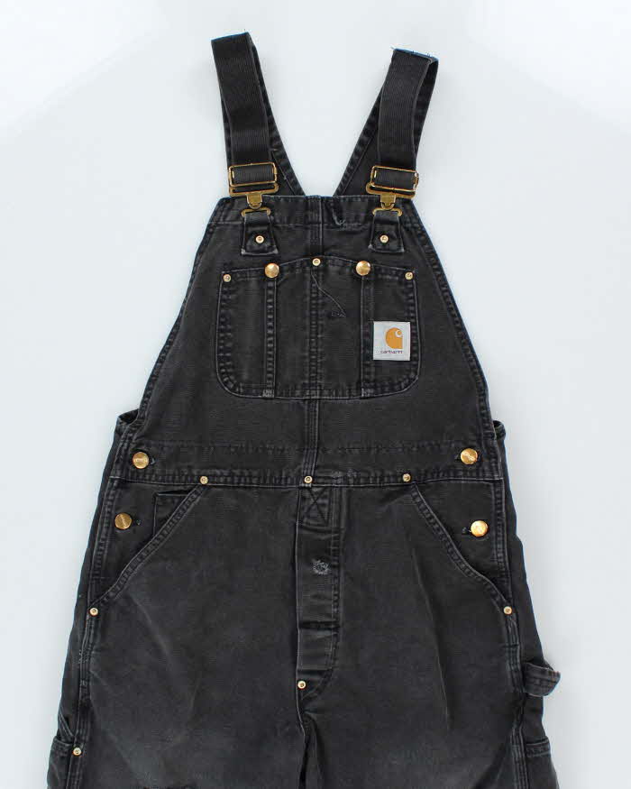 Carhartt Distressed Black Dungarees - W32 L32