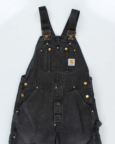 Carhartt Distressed Black Dungarees - W32 L32