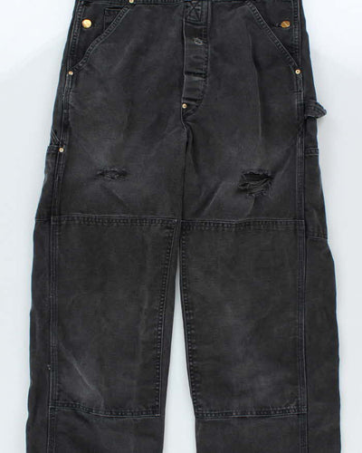 Carhartt Distressed Black Dungarees - W32 L32